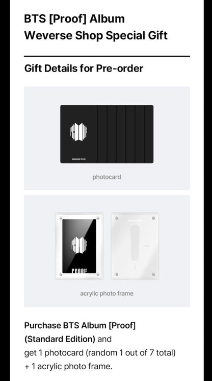 BTS PROOF Album STANDARD Edition - K-STAR