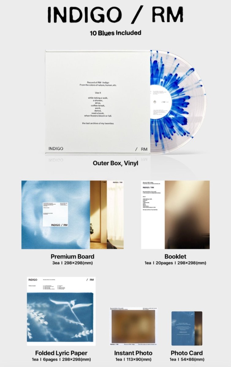 BTS RM solo album INDIGO トレカ BTS RM Solo Album INDIGO Vinyl LP Limited Edition – K-STAR