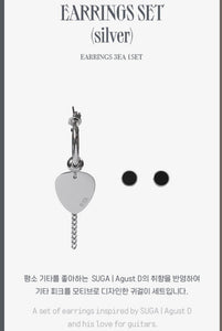 BTS SUGA - AGUST D Tour D-DAY Official Earrings Set & Necklace - K-STAR