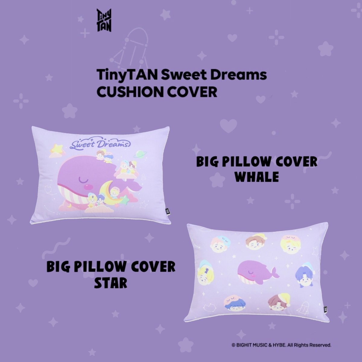 BTS TinyTAN Official Sweet Dreams BIG Cushion Cover - K-STAR
