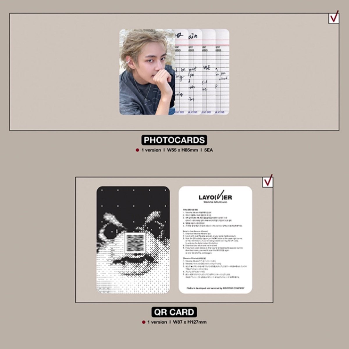 BTS V - LAYOVER 1st Solo Album Weverse Album Ver – K-STAR