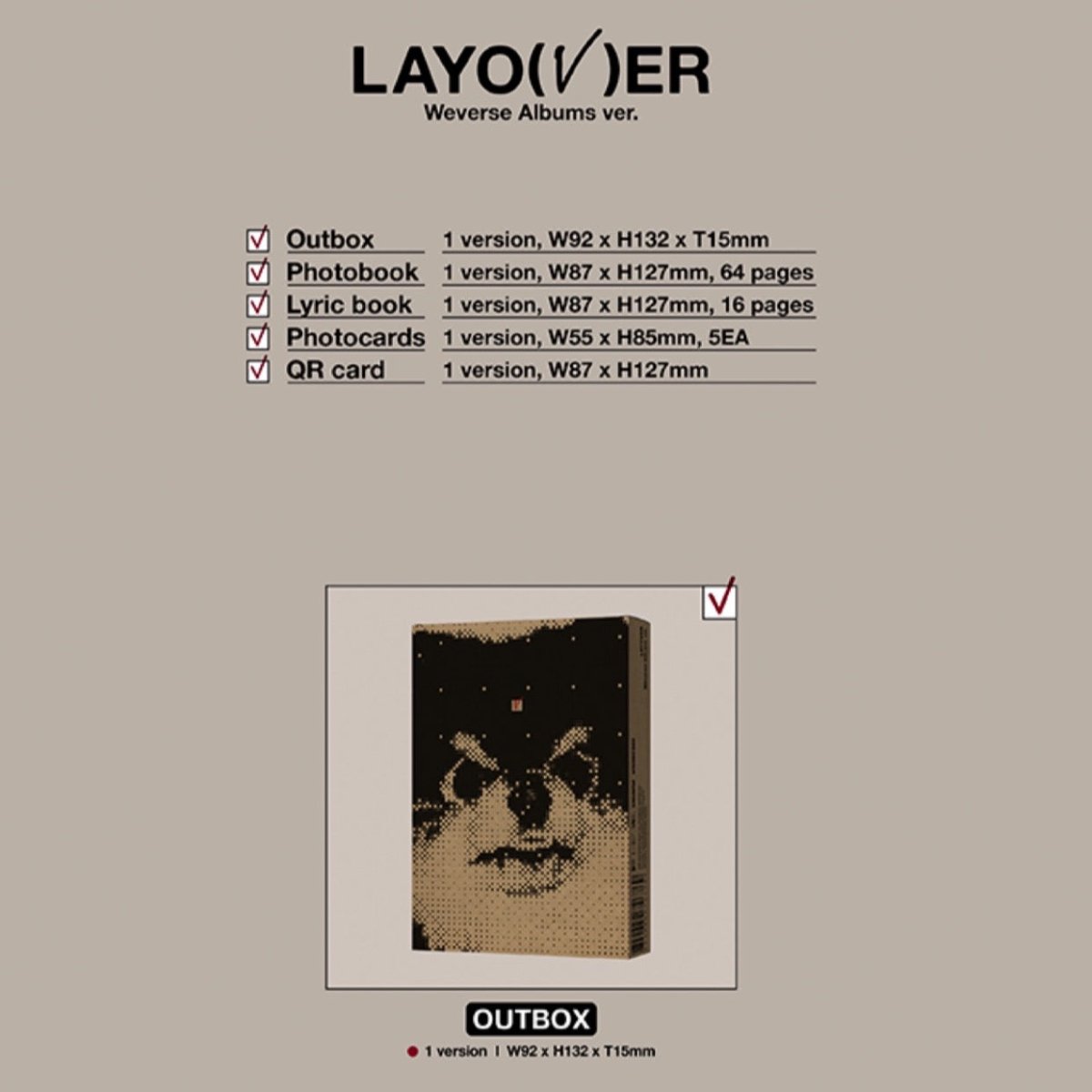 BTS V - LAYOVER 1st Solo Album Weverse Album Ver – K-STAR