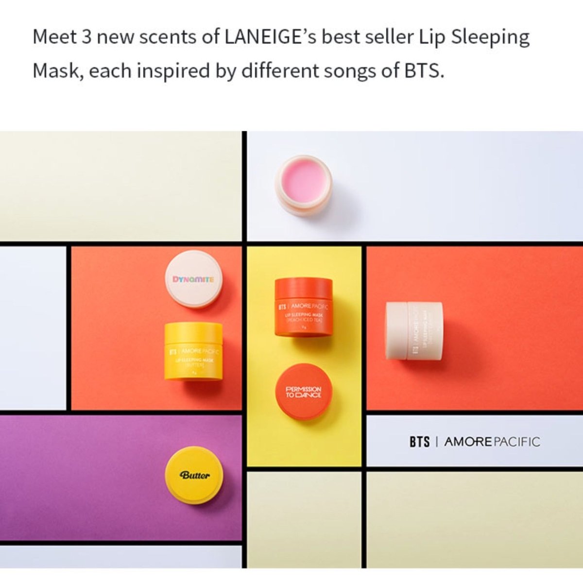 BTS x AMOREPACIFIC Lip & Pop Edition Sleeping Mask SET – K-STAR