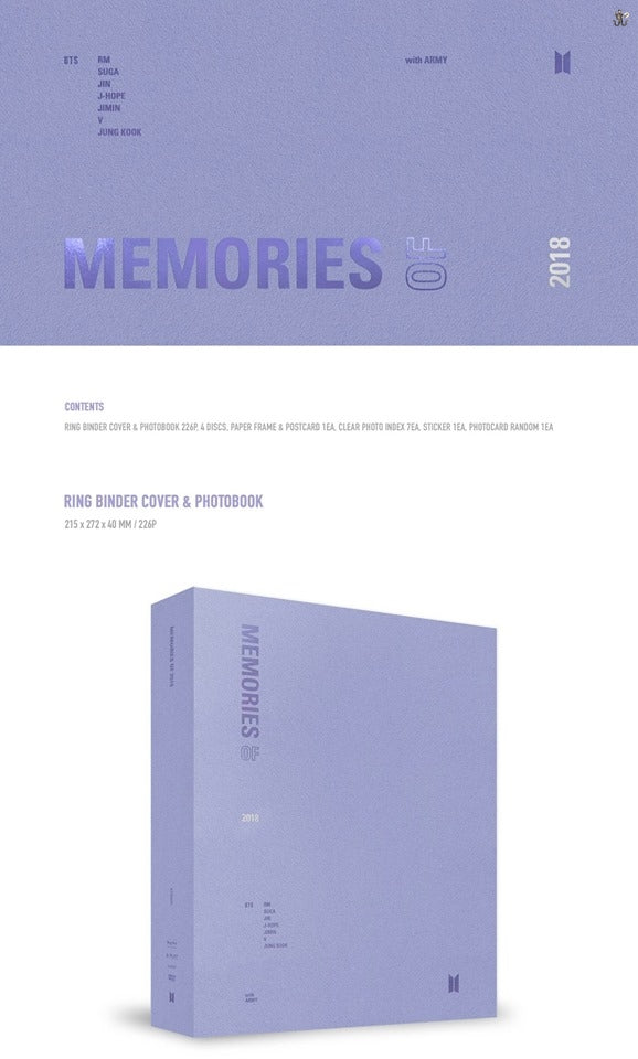 BTS MEMORIES OF 2018 DVD (Free Shipping)