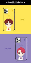 [BIG HIT] OFFICIAL CHARACTER UPPER BODY OPEN CARD Case (iPhone and Samsung)