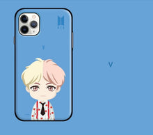 [BIG HIT] OFFICIAL CHARACTER UPPER BODY OPEN CARD Case (iPhone and Samsung)