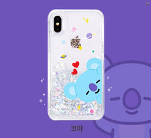 [LINE X BT21] Liquid Glitter Jelly Case for iPhone and Samsung (Free Shipping)