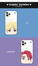 [BIG HIT] OFFICIAL CHARACTER MOTION FACE CLEAR SOFT Case (iPhone and Samsung)