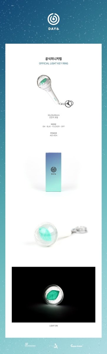 DAY6 Official Light Stick Keyring - K-STAR
