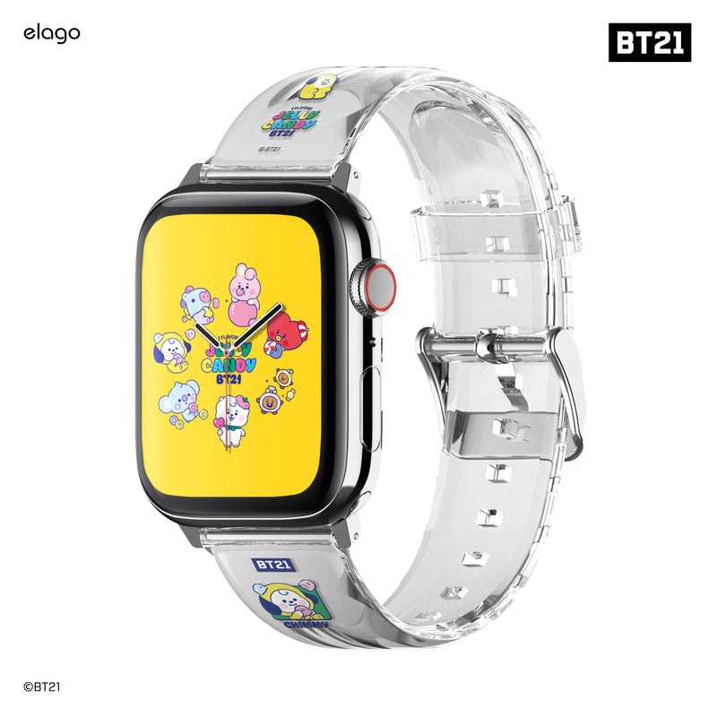 [ELAGO] BT21 Baby Jelly Candy Apple Watch Strap - K-STAR