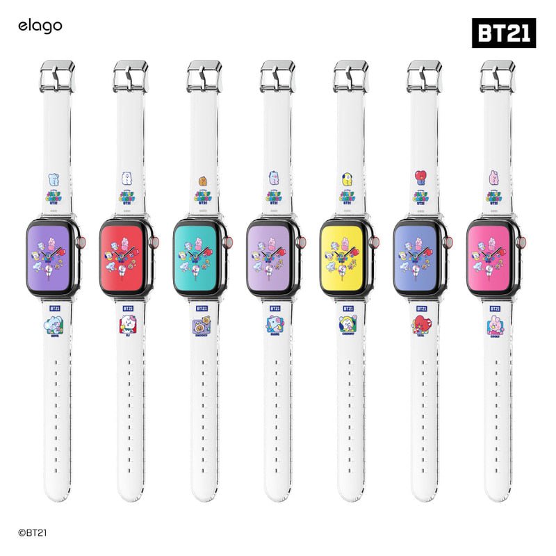 [ELAGO] BT21 Baby Jelly Candy Apple Watch Strap - K-STAR