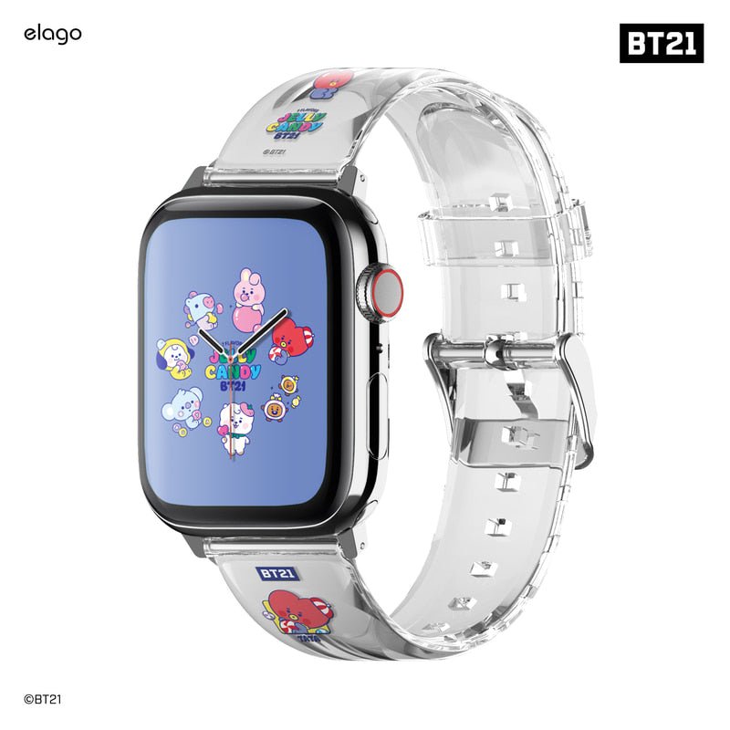 [ELAGO] BT21 Baby Jelly Candy Apple Watch Strap - K-STAR