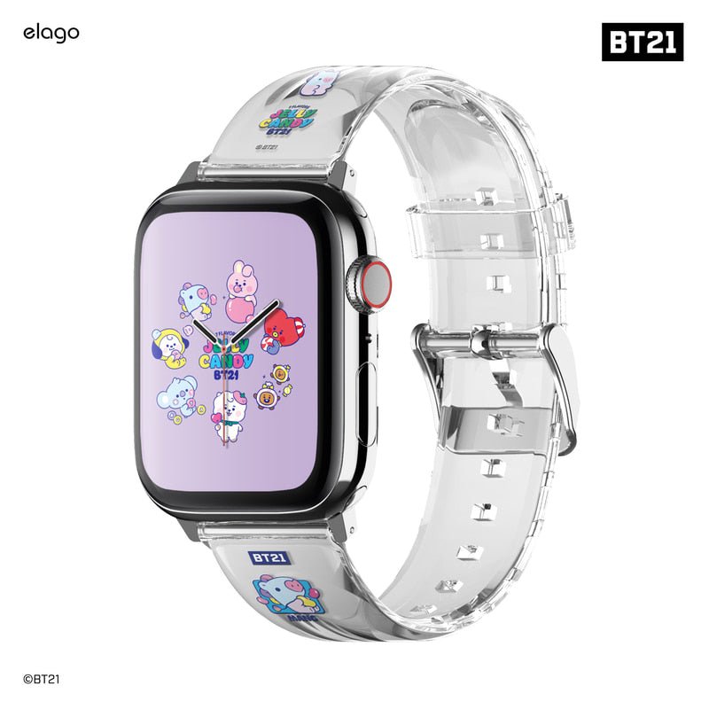 [ELAGO] BT21 Baby Jelly Candy Apple Watch Strap - K-STAR