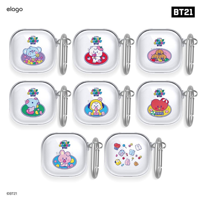 [ELAGO] BT21 Baby Jelly Candy Galaxy Buds Pro/Live Case - K-STAR