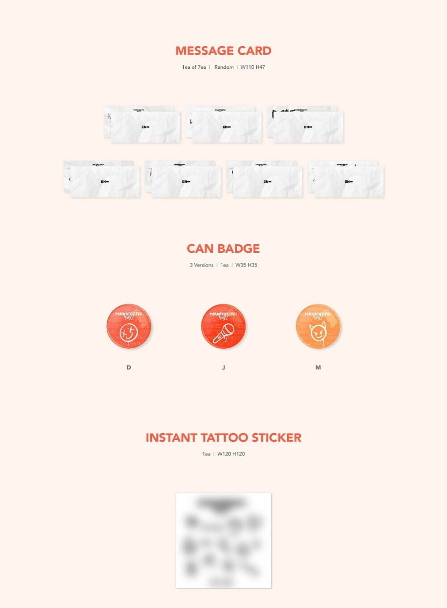 ENHYPEN - MANIFESTO : DAY 1 (You Can Choose Version) - K-STAR