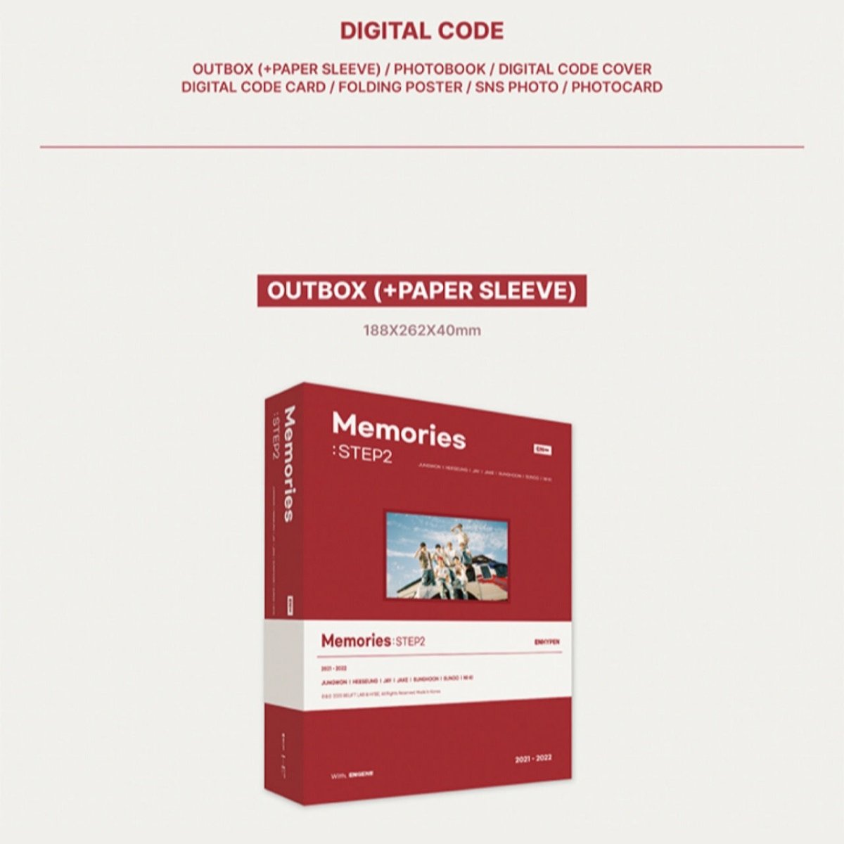 ENHYPEN - Memories : STEP 2 DIGITAL CODE 2021-2022 – K-STAR