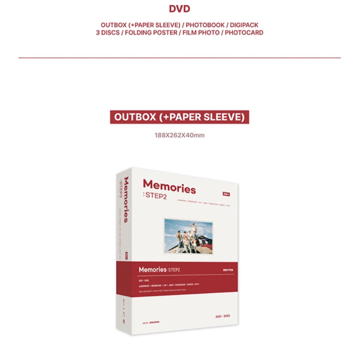 ENHYPEN - Memories : STEP 2 DVD 2021-2022 – K-STAR