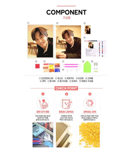 EXO KAI Official DIY Cubic Painting Peaches Version + Photocard - K-STAR