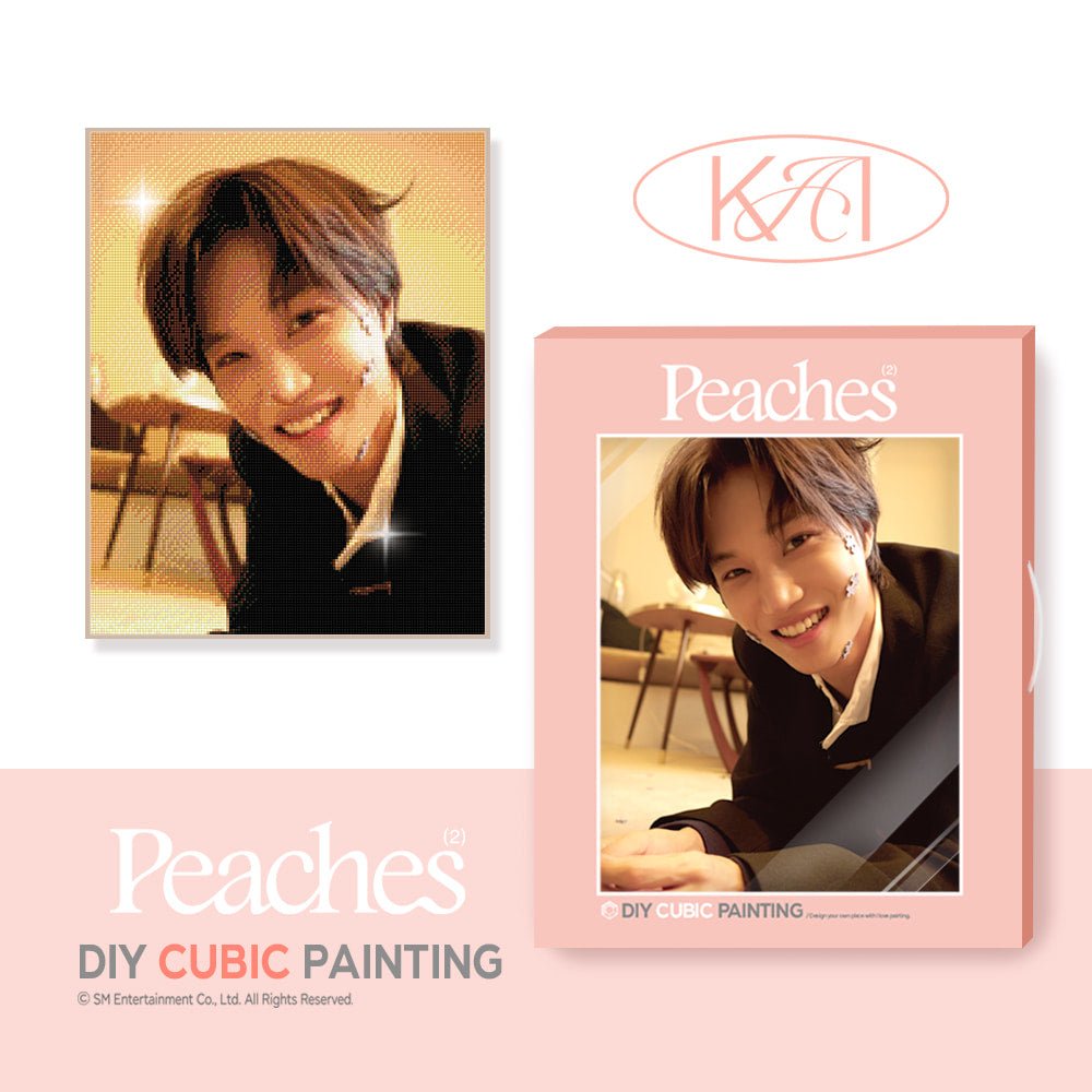 EXO KAI Official DIY Cubic Painting Peaches Version + Photocard - K-STAR