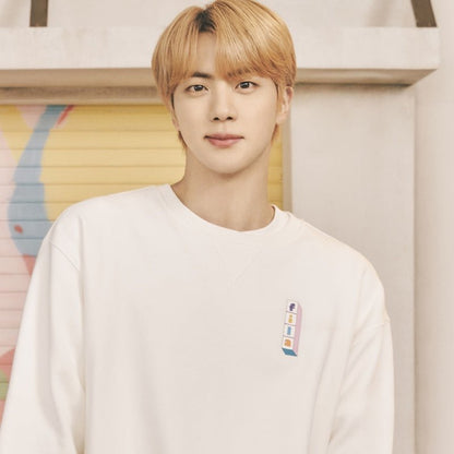 [FILA X BTS] BTS Official Dynamite Collection JIN Sweater (+ Keyring and Photocard) - K-STAR