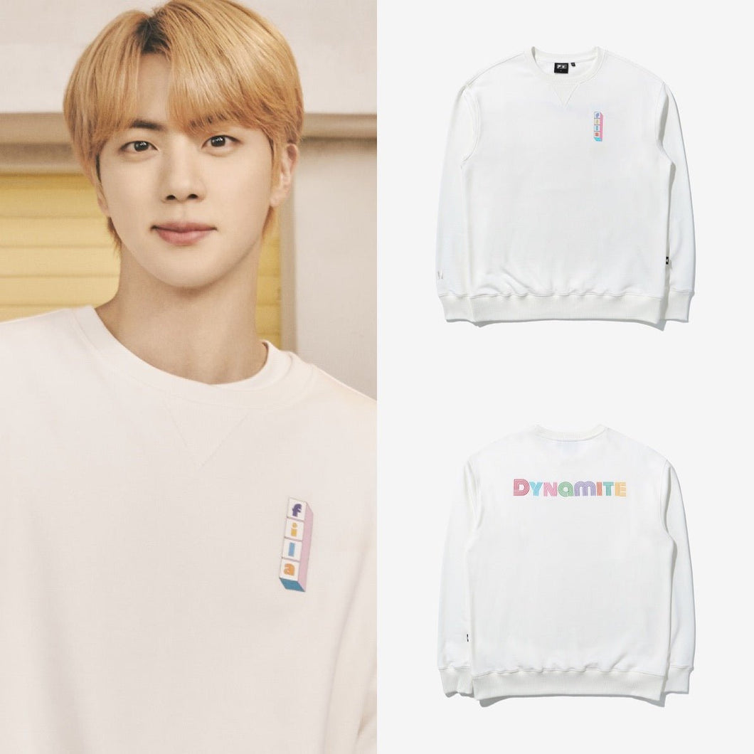 K-Star [FILA x BTS] BTS Official Dynamite Collection Jin Sweater (+ Keyring and Photocard) 100
