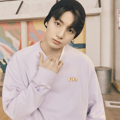 [FILA X BTS] BTS Official Dynamite Collection JUNGKOOK Sweater (+ Keyring and Photocard) - K-STAR