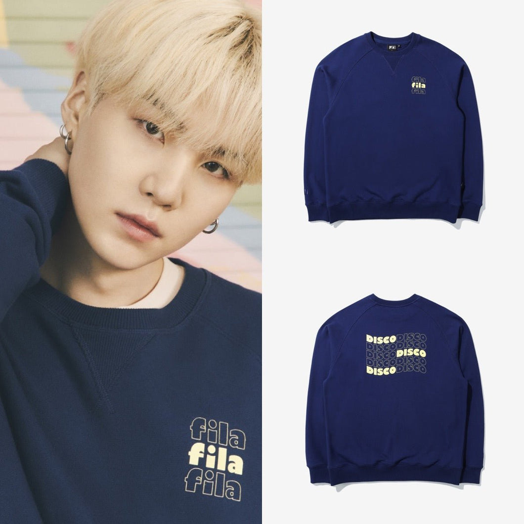 [FILA X BTS] BTS Official Dynamite Collection SUGA Sweater (+ Keyring and Photocard) - K-STAR