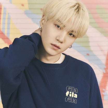 [FILA X BTS] BTS Official Dynamite Collection SUGA Sweater (+ Keyring and Photocard) - K-STAR