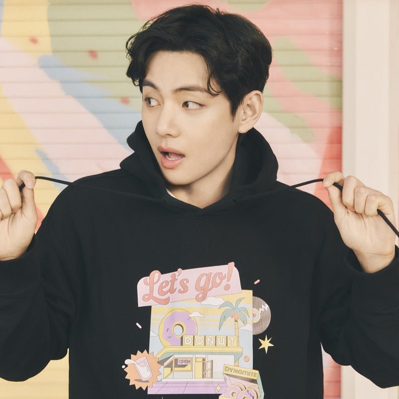 FILA X BTS] BTS Official Dynamite Collection V Hoodie (+ Keyring