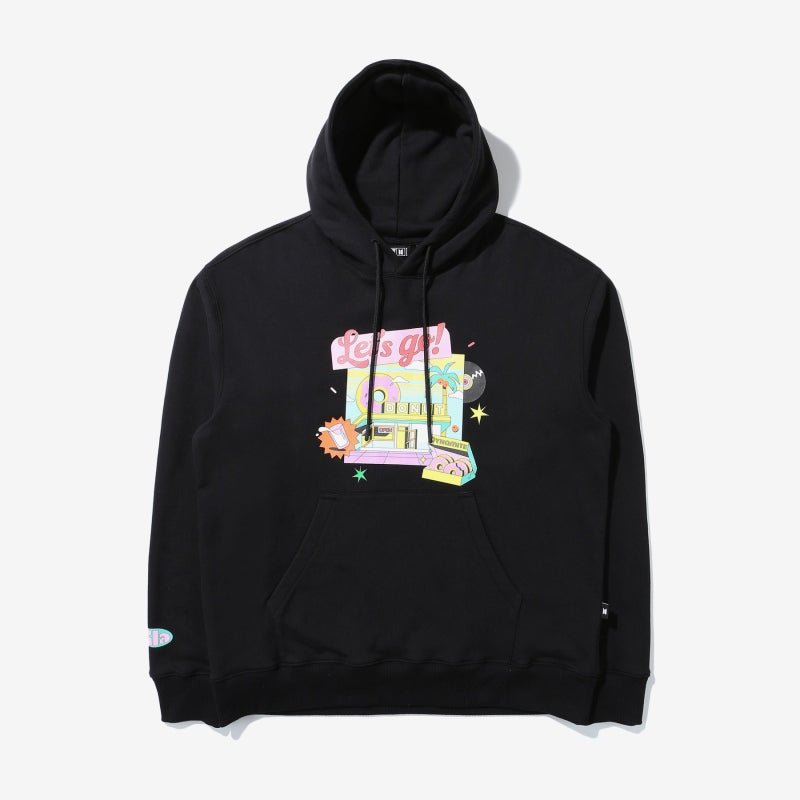 [FILA X BTS] BTS Official Dynamite Collection V Hoodie (+ Keyring and Photocard) - K-STAR