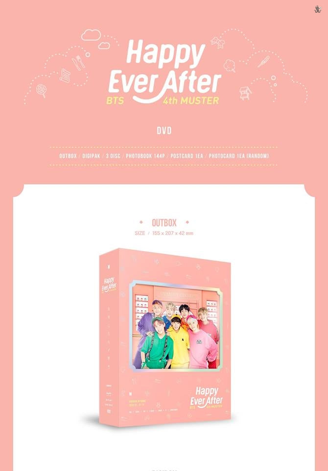 BTS 4th Muster Happy Ever After DVD/BLU-RAY (Free Shipping)