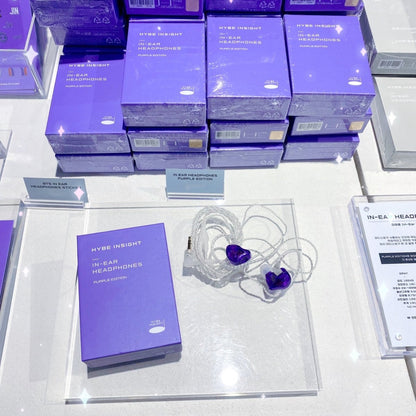 HYBE INSIGHT - BTS Official IN EAR Headphones PURPLE EDITION - K-STAR