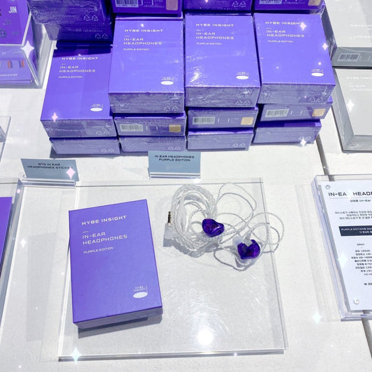 HYBE INSIGHT - BTS Official IN EAR Headphones PURPLE EDITION - K-STAR
