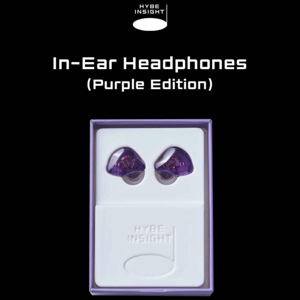 HYBE INSIGHT - BTS Official IN EAR Headphones PURPLE EDITION - K-STAR