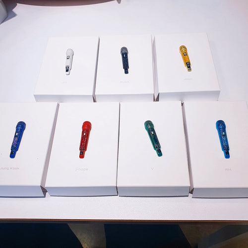 HYBE INSIGHT - BTS Official Member Mic Badge + Photocard - K-STAR