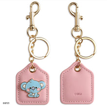 [LINE X BT21] Baby Leather Metal Keyring