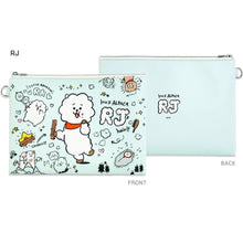 [LINE X BT21] PU FLAT Pouch Doodle Version