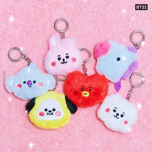 [LINE X BT21] Official BABY Flat Fur Series Face Keyring