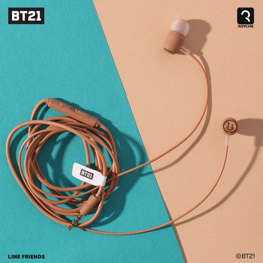 [ROYCHE X BT21] Wired Earphone with Remote & Mic