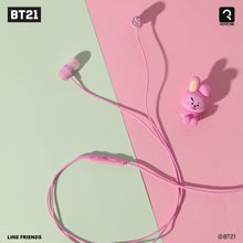 *ONLY USA* [LINE X BT21] Wired Earphone with Remote & Mic (Free Shipping)