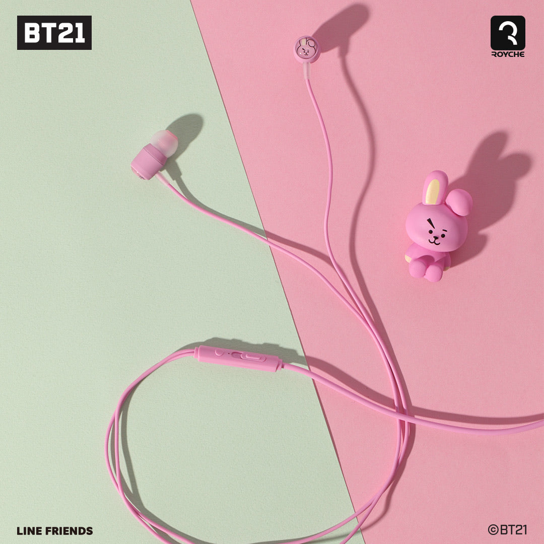 [ROYCHE X BT21] Wired Earphone with Remote & Mic