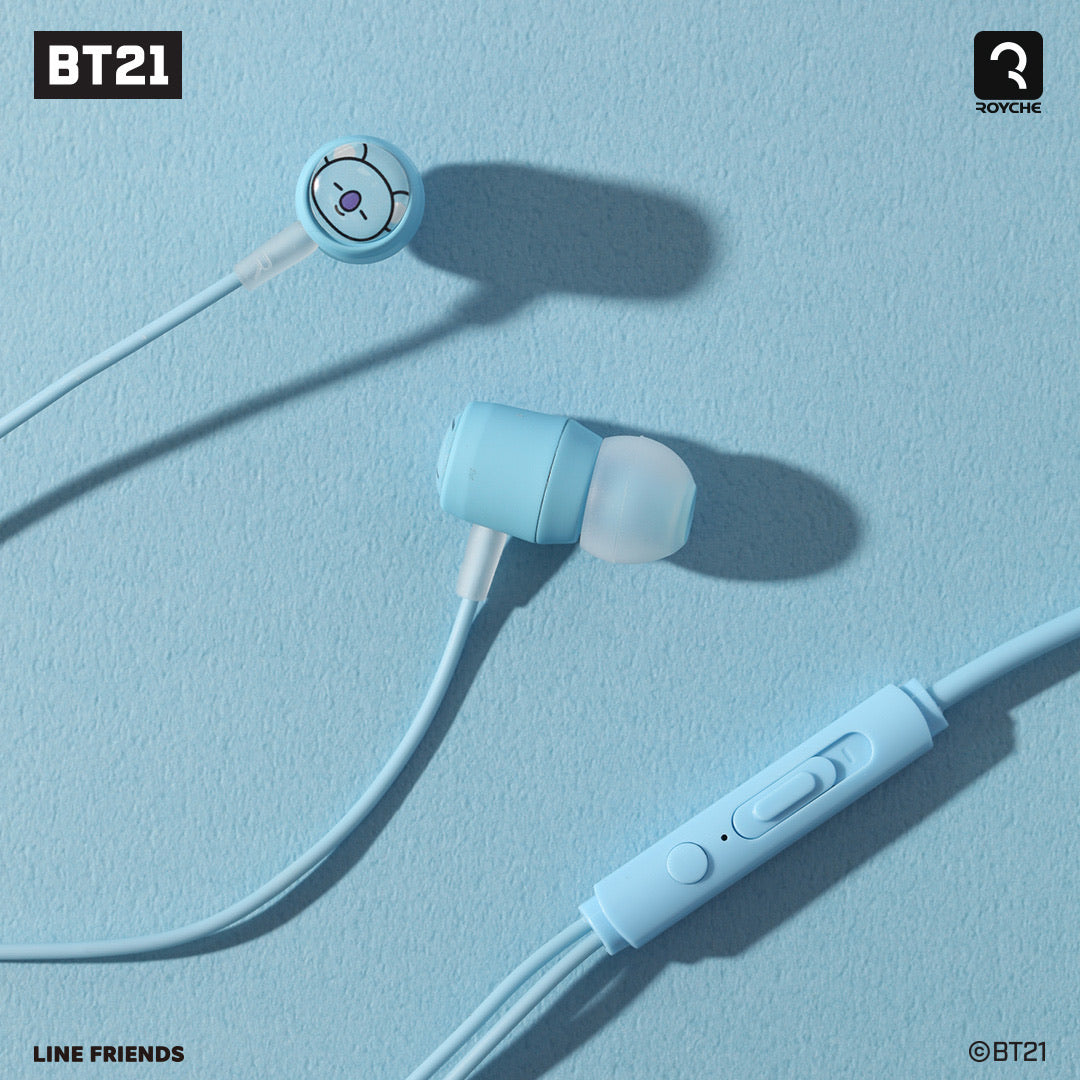 [ROYCHE X BT21] Wired Earphone with Remote & Mic