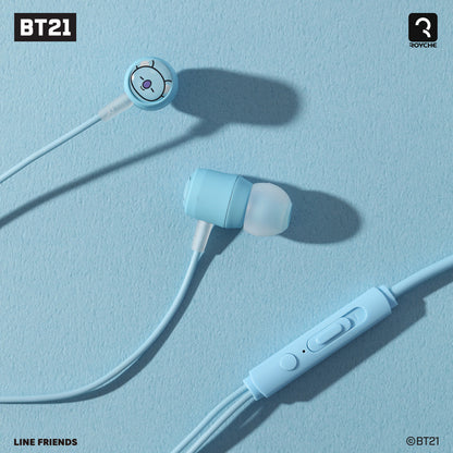 [ROYCHE X BT21] Wired Earphone with Remote & Mic