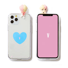 [BIG HIT] CHARACTER Figure Clear Jelly Case Heart Version (iPhone and Samsung)