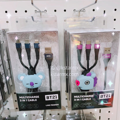 [LINE X BT21] Multi Charge 3 in 1 Cable