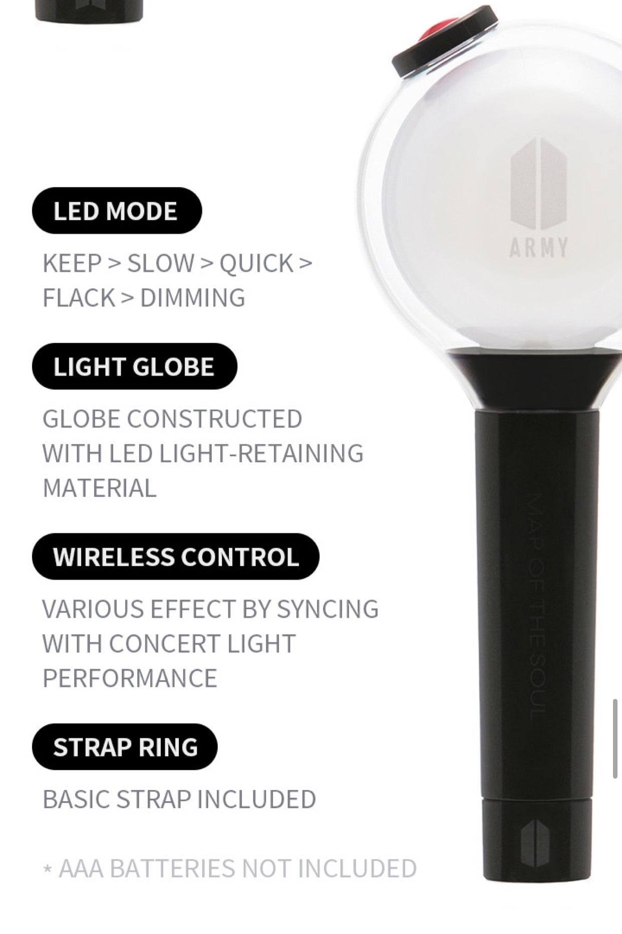 BTS Official ARMY Bomb Light Stick Special Edition: Map Of The Soul