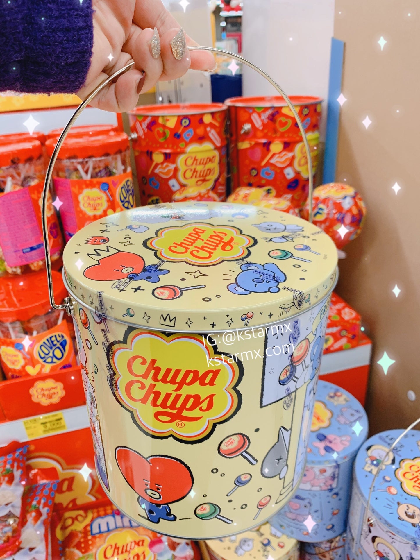 [ChupaChups X BT21] Classic 100u Tin 1100g