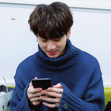 Jungkook's Style Blue Sweater.