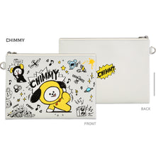 [LINE X BT21] PU FLAT Pouch Doodle Version