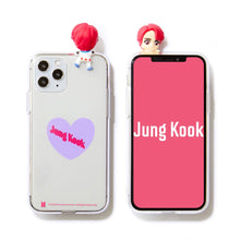 [BIG HIT] CHARACTER Figure Clear Jelly Case Heart Version (iPhone and Samsung)